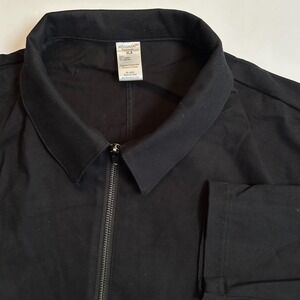 Weissman Womens XL Black Cotton Spandex Crop Zip Up Dance Jacket